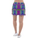 Bright  Circle Abstract Black Green Pink Blue Tennis Skirt View2