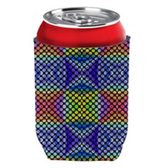 Bright Circle Abstract Black Blue Yellow Red Can Holder by BrightVibesDesign