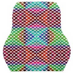 Colorful Circle Abstract White  Red Pink Green Car Seat Back Cushion  by BrightVibesDesign