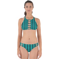 Circles Lines Black Green Perfectly Cut Out Bikini Set by BrightVibesDesign