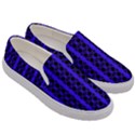 Circles Lines Black Blue Men s Canvas Slip Ons View3