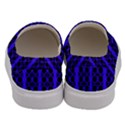 Circles Lines Black Blue Men s Canvas Slip Ons View4