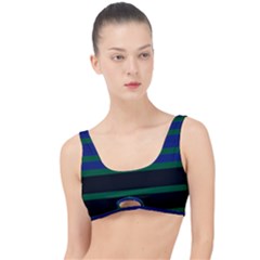 Black Stripes Green Olive Blue The Little Details Bikini Top by BrightVibesDesign