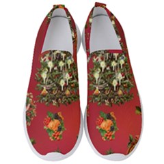 Wonderful Vintage Christmas Design Men s Slip On Sneakers by FantasyWorld7