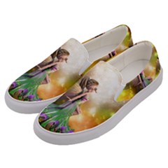 Cute Flying Fairy In The Night Men s Canvas Slip Ons by FantasyWorld7