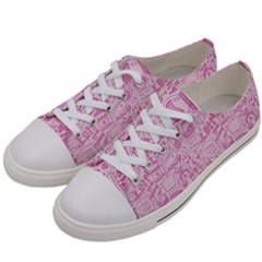 Coffee Pink Women s Low Top Canvas Sneakers by Amoreluxe