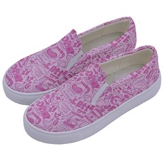 Coffee Pink Kids  Canvas Slip Ons by Amoreluxe