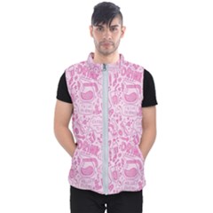 Coffee Pink Men s Puffer Vest by Amoreluxe