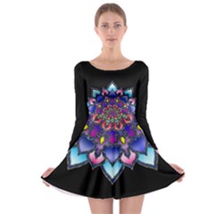 Lotus Long Sleeve Skater Dress by ADFGoddess