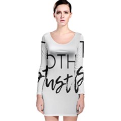 Mother Hustler Long Sleeve Velvet Bodycon Dress