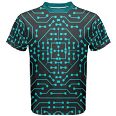Circuit Board Men s Cotton Tee Charcoal by trulycreative