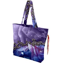 Wonderful Floral Design Drawstring Tote Bag by FantasyWorld7