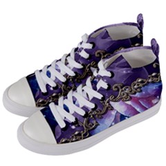 Wonderful Floral Design Women s Mid-top Canvas Sneakers by FantasyWorld7