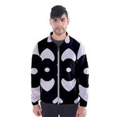 Pattern Flower Black Men s Windbreaker