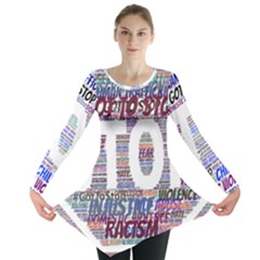 Human Trafficking In Blue Classic Logo Final Long Sleeve Tunic  by gottostop