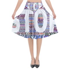 Human Trafficking In Blue Classic Logo Final Flared Midi Skirt by gottostop