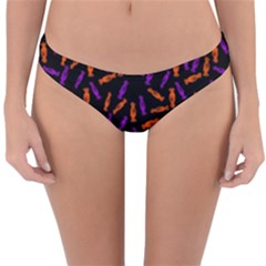 Halloween Candy On Black Reversible Hipster Bikini Bottoms by bloomingvinedesign