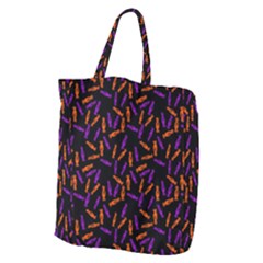 Halloween Candy On Black Giant Grocery Tote by bloomingvinedesign