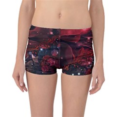 Beautiful Red Roses Reversible Boyleg Bikini Bottoms by FantasyWorld7