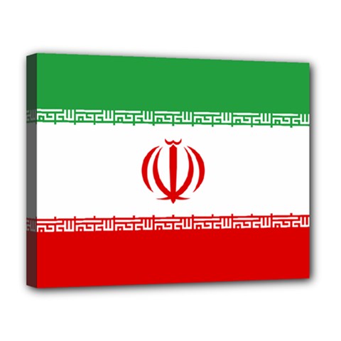 Flag Of Iran Canvas 14  X 11  (stretched) by abbeyz71