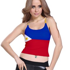 Philippines Flag Filipino Flag Spaghetti Strap Bra Top