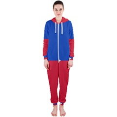 Philippines Flag Filipino Flag Hooded Jumpsuit (ladies)  by FlagGallery