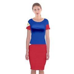 Philippines Flag Filipino Flag Classic Short Sleeve Midi Dress by FlagGallery