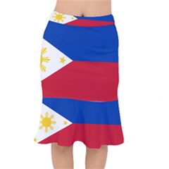 Philippines Flag Filipino Flag Short Mermaid Skirt by FlagGallery