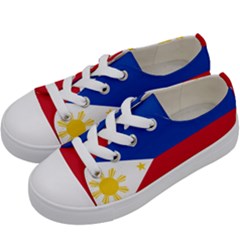 Philippines Flag Filipino Flag Kids  Low Top Canvas Sneakers by FlagGallery