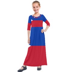 Philippines Flag Filipino Flag Kids  Quarter Sleeve Maxi Dress by FlagGallery