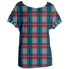 Pattern Texture Plaid Women s Oversized Tee by Mariart