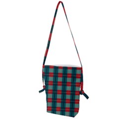 Pattern Texture Plaid Folding Shoulder Bag