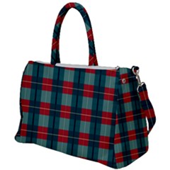 Pattern Texture Plaid Duffel Travel Bag