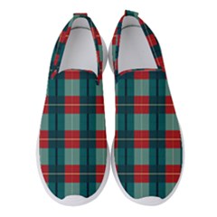 Pattern Texture Plaid Women s Slip On Sneakers