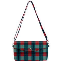 Pattern Texture Plaid Removable Strap Clutch Bag