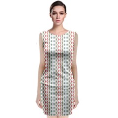 Pattern Line Background Wallpaper Classic Sleeveless Midi Dress