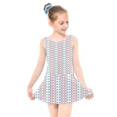 Pattern Line Background Wallpaper Kids  Skater Dress Swimsuit