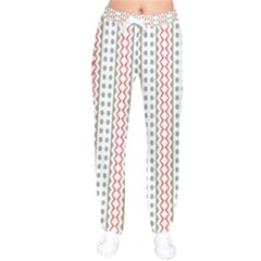 Pattern Line Background Wallpaper Women Velvet Drawstring Pants