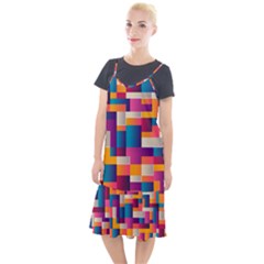 Abstract Geometry Blocks Camis Fishtail Dress