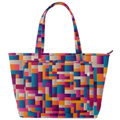 Abstract Geometry Blocks Back Pocket Shoulder Bag  by Alisyart