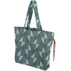 Texture Triangle Drawstring Tote Bag