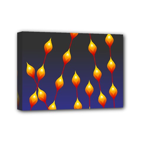 Flower Buds Floral Night Mini Canvas 7  X 5  (stretched) by HermanTelo