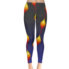 Flower Buds Floral Night Leggings 