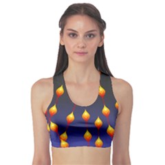 Flower Buds Floral Night Sports Bra