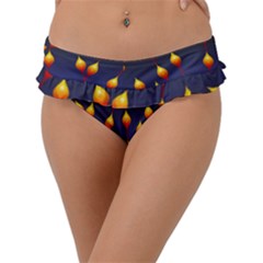 Flower Buds Floral Night Frill Bikini Bottom