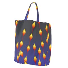 Flower Buds Floral Night Giant Grocery Tote