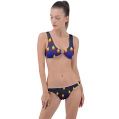 Flower Buds Floral Night Ring Detail Crop Bikini Set