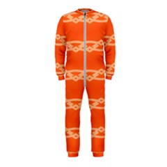Pattern Orange Onepiece Jumpsuit (kids)