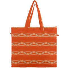 Pattern Orange Canvas Travel Bag by HermanTelo
