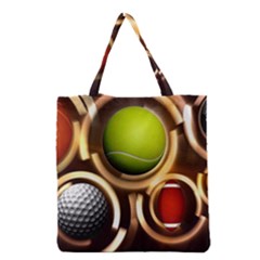 Sport Ball Tennis Golf Football Grocery Tote Bag by HermanTelo